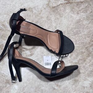 Lane Bryant Black Stiletto Heels with Strappy Design